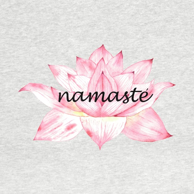 Namaste, pink Lotus Flower by LatiendadeAryam